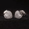 thumbnail image 6 of Meera Jewels 925 Sterling Silver Heart Stud Earrings, Dainty Cute Heart CZ Earrings, Romantic Gift for Her, Minimalist Jewelry for Everyday Wear, 6 of 7