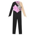 thumbnail image 5 of Xnihocha Kids Girls Long Sleeve Dance Unitard Turtleneck Gymnastics Figure Ice Skating Full Body Pink 16, 5 of 7