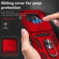 thumbnail image 4 of For Google Pixel 10a 6.3" Slim Fit With Slide Camera Cover & Rotated Ring Kickstand,Shockproof Phone Case,Red,For Google Pixel 10a, 4 of 9