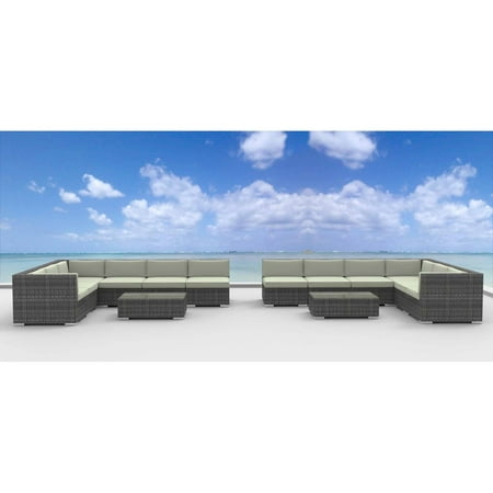 Urban Furnishing La Jolla 14 Piece Outdoor Wicker Patio Furniture Set