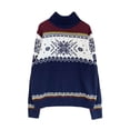thumbnail image 1 of Qiylii Christmas Sweaters for Women Men Couple Matching Turtleneck Knitted Jumpers Holiday Pullover, 1 of 9