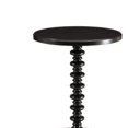 thumbnail image 2 of Mesa auxiliar Benzara con tapa redonda de madera negra, 2 of 4