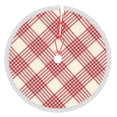 thumbnail image 1 of Christmas Plaid Christmas Tree Skirts 30" Inch, Winter Holiday Tree Mat, Xmas Tree Skirt For Rustic Christmas Holiday Decorations, 1 of 8