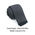 thumbnail image 4 of Men'S Skinny Tie Thin Slim Solid Formal Knitted Necktie, 4 of 7