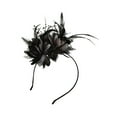 thumbnail image 1 of Diadema Ornamento Sonducket Mujeres Boda Ceremonia Pluma Flor Negro AP012180-06B, 1 of 6