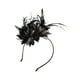 thumbnail image 2 of Qarigey Mujeres boda ceremonia pluma flor diadema ornamento niñas banquete diadema señoras Cosplay cabeza accesorio Decoración Accesorio para el cabello Negro Qarigey AP012180-06B, 2 of 6