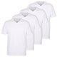 thumbnail image 1 of CECEBA camisetas de hombre, pack de 4 - convexa, cuello V, manga corta, algodón, color liso Blanco 9XL, 1 of 3