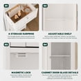 thumbnail image 4 of SOLAURA Tall Bathroom Storage Cabinet, Narrow Wooden Floor Cabinet with Magnetic Door, Drawer & Adjustable Shelves, Freestanding Unit for Bathroom, Laundry Room, Entryway or Small Spaces, White, 4 of 9