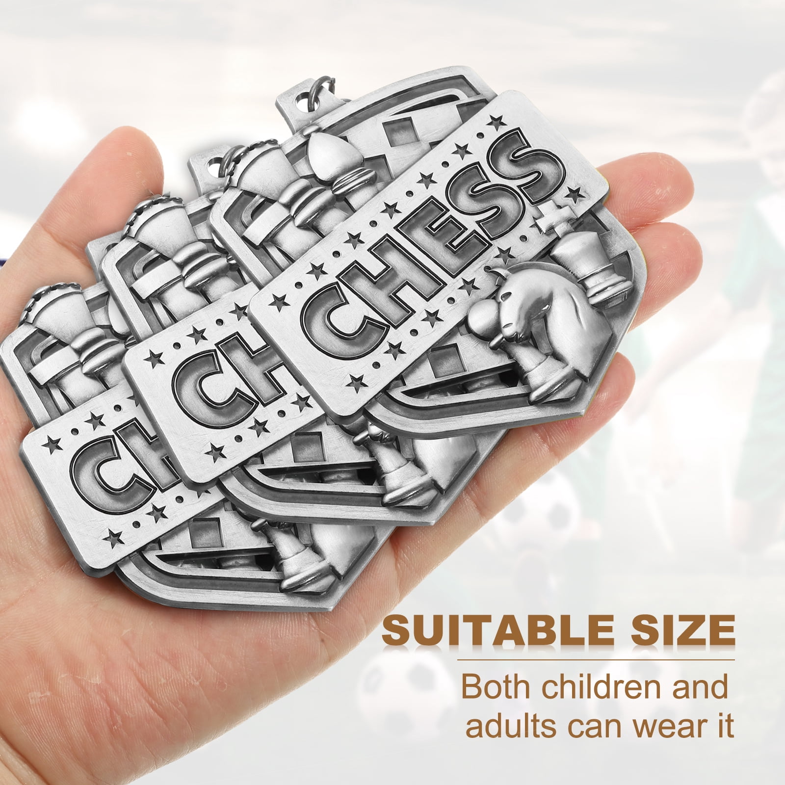 Uxcell Tournament Award Medals with Ribbons, Winner Medals Prizes for Competitions Sports Silver
