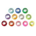 thumbnail image 2 of 1000 cuentas acrílicas grandes de 6 x 9 mm para pulseras infantiles, con interior plateado, para manualidades, kits de bisutería para niñas, collares y pulseras (colores variados), 2 of 7