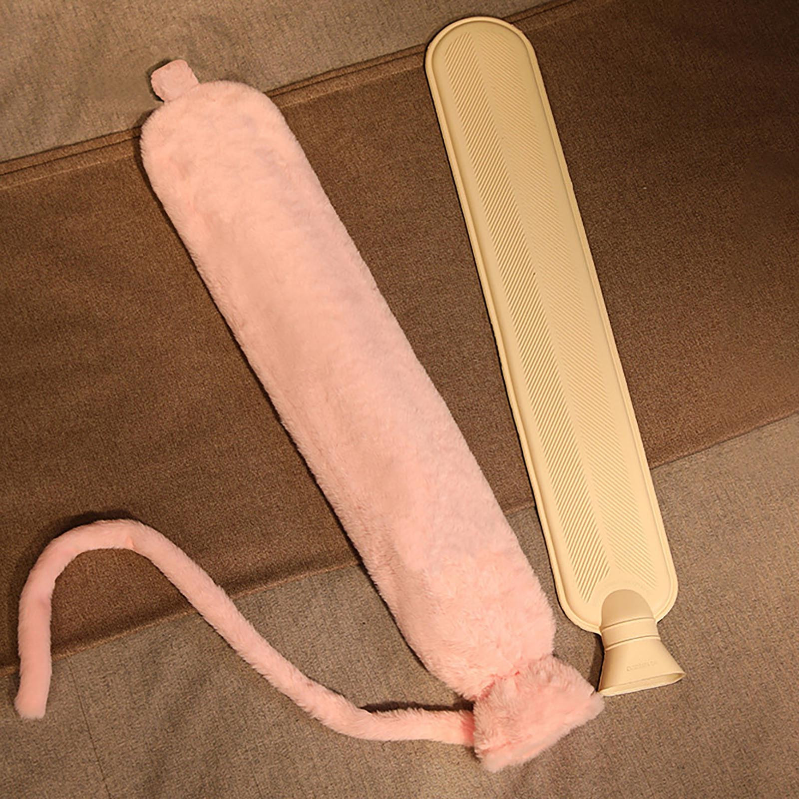 Long Hose Hot Water Bottle for Back Shoulder and Lower Abdomen Warming Comfort Heating Pad for Adults and Children