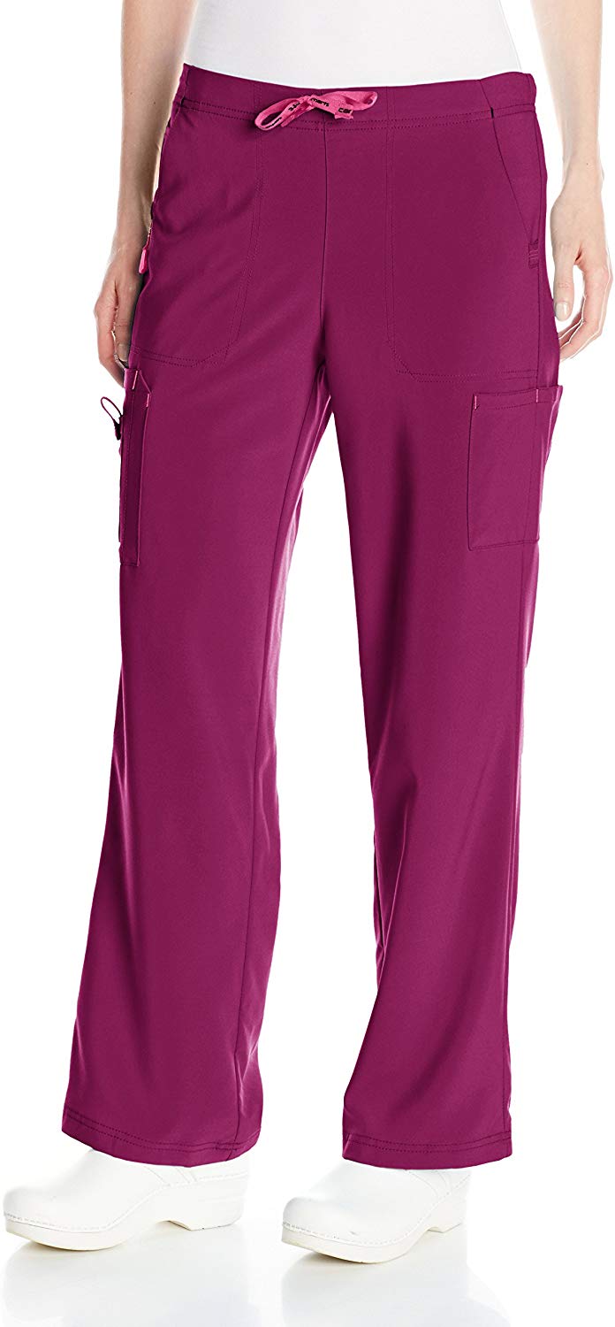 Carhartt Women's CrossFlex Utility Scrub Pant, Wine, Medium Tall