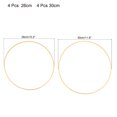 thumbnail image 2 of Uxcell 10 Inch 12 Inch Wooden Bamboo Floral Hoop Rings 8Pcs in 1 Set, 2 of 5