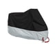 thumbnail image 5 of Funda impermeable para motocicleta, resistente al agua, a la lluvia, a los rayos UV y transpirable para exterior e interior con bolsa de almacenamiento, talla M (negra y plateada), 5 of 7