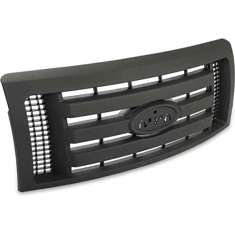 Kojem Front Bumper Grille Black for Ford 2009 10 11 12 13 14 F150 Textured  Black Shell and Insert Grill 9L3Z8200A FO1200510 
