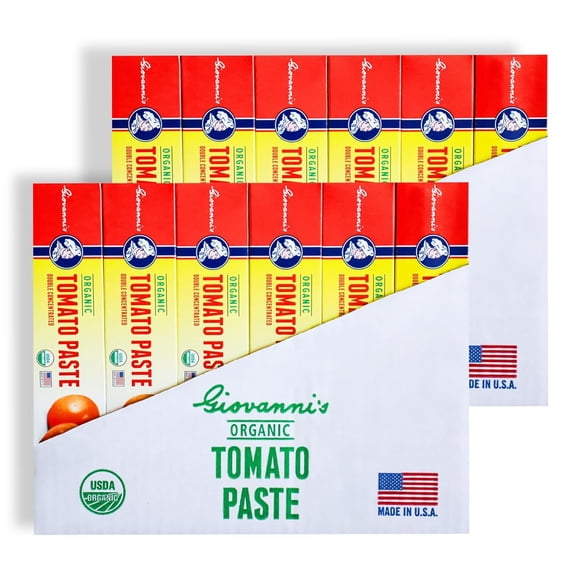 (Pack Of 12) Giovannis Tomato Paste Giovanni Organic 4.5 Oz