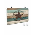 thumbnail image 2 of nqOlkjepod Large Induction Cooktop Protector Mat 36"x21", Texas Star Stove Top Covers for Electric Stove, Country Teal Brown Farmhouse Wooden Stove Burner Cover Mats, Glass Top Stove Cover, 2 of 8