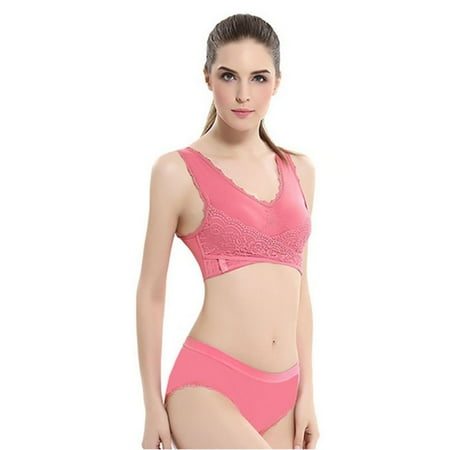 

Women s Sports Bra Set Cross Side Buckle Underwear Set ladies Shock-proof And Anti-sagging Gather-back Shaped Vest-style Bra Without Steel Ring