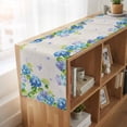 thumbnail image 6 of Table Runners 72 Inches Long Dress Scarves, Blue Hydrangea Farmhouse Kitchen/Dining Table Runner, Coffee Tablerunners, Linen Texture Butterfly Spring Floral 18x72 Inch, 6 of 9