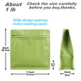 thumbnail image 3 of BAAGGNAA 110 Pack High Barrier Stand-Up Coffee Bean Bags with Vented Valve Matte Metallic Ziplock Heat-Sealable & Resealable Solid Color Pouches (Square,7.7*8 inch,1 lb,Avocado Green), 3 of 6