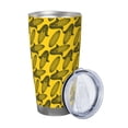 thumbnail image 2 of Daiia yellow Corn Printed 20oz Insulated Coffee Cup with Straw Topper, Fully Spill Proof Travel Coffee Mug, Stainless Steel Tumbler for Work Home Outdoor Car-Straw Three-piece Set, 2 of 8