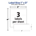 thumbnail image 4 of Avery Multi-Use Removable Labels, 1" x 3", 8 Packs (21932), 4 of 4