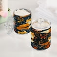 thumbnail image 5 of 2 Pack Adorable Foxes with Flowers Leaves Qtip Holder Dispenser Clear Plastic Storage Apothecary Jars for Cotton Swabs Balls Pads Floss, 5 of 7