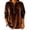 Brown, variant on Hurxie Women's Fleece Shirt Solid Color Crew Neck Sweater, Loose Button Pullover Long-Sleeved Sweater Shirt Purple,S