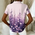 thumbnail image 4 of Womens Hawaiian Shirt Tropic Print Short Sleeve Casual Button Down Shirts Beach Aloha Tops, 4 of 5