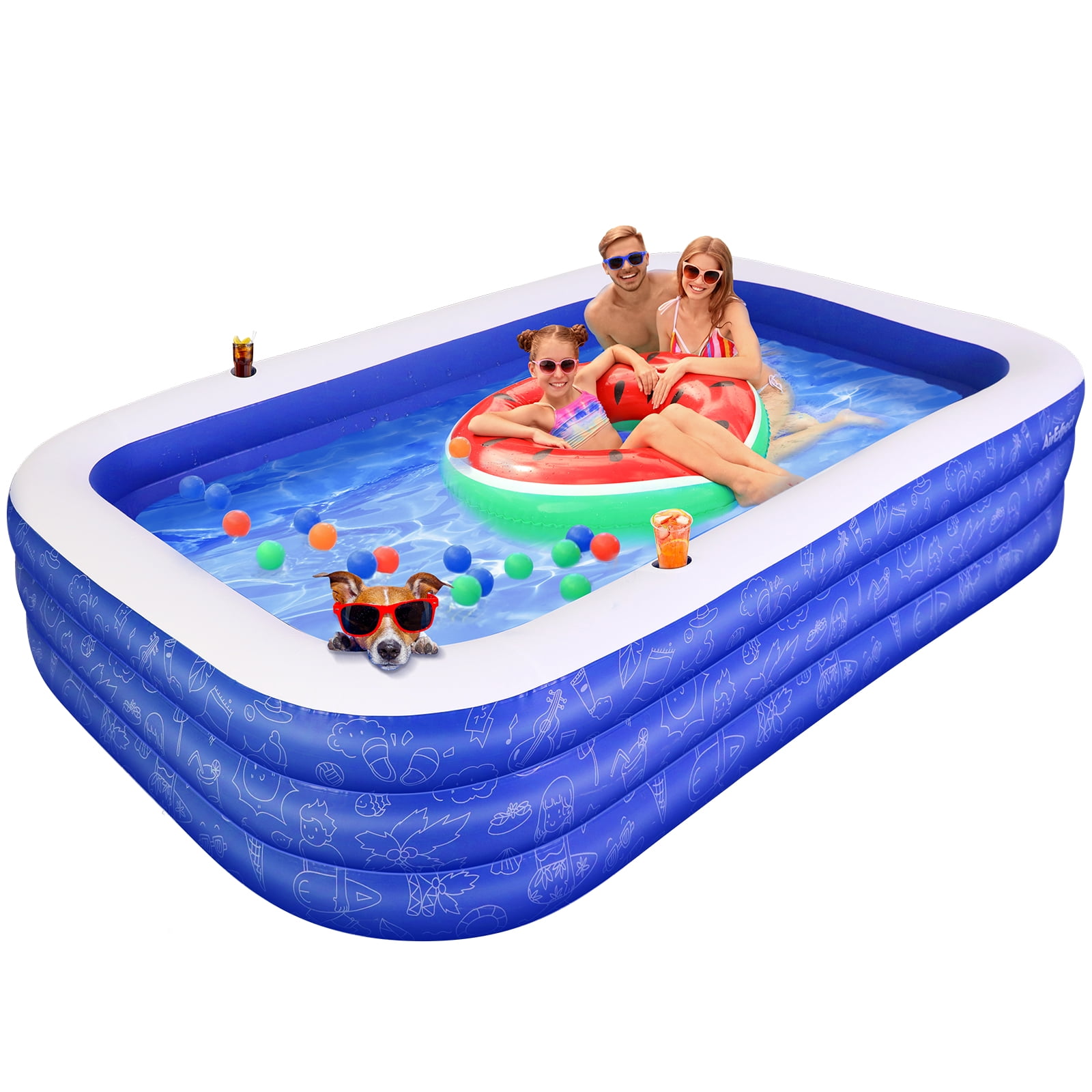 MOVSOU Inflatable Swimming Pool for Kids, AirExpect 120