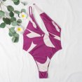 thumbnail image 7 of Babysbule Swimsuits for Women Clearance Women Sexy Color Block Printing Backless Bikini One-Piece Swimwear Swimsuit Beachwear Set, 7 of 7