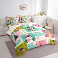 thumbnail image 3 of Castle Fairy Penguin Bear 7pcs Bedding Comforter Set for Kids,Merry Christmas Queen Bedding Sets Super Cozy,Cartoon Animal Queen Sheet Sets,Microfiber Bedroom Decor, 3 of 7