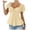Yellow, variant on ZIXKCGDSE Womens Tops Summer Shirts Short Sleeve Drawstring Neck Goingout Fashion Clothes Size S