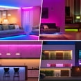 thumbnail image 4 of 24V Addressable COB LED Strip Light White PCB, 16.4ft/5m Flexible WS2811 RGB-IC Dream Color LED Tape Light, CRI 90+, DIY Indoor Lighting for Ceiling Bedroom Cabinet Decor, 4 of 12
