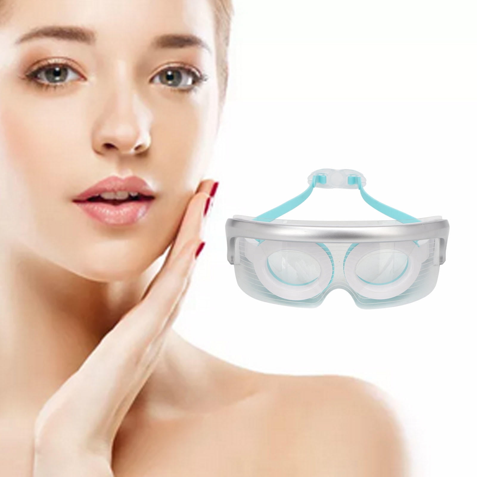 YAHHU 3‑LED Eye Massager with Heat & Vibration – Red, Yellow & Blue Light Therapy, 40℃ Hot Compress, 20‑min Relaxation for Eye Fatigue & Dark Circles