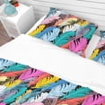 thumbnail image 4 of Designart 'Graphic Pattern Multicolored Feathers' Southwestern Duvet Cover Set, 4 of 4