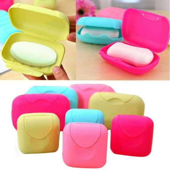 Waterproof Soap Box Holder 2.9Inch Travel Soap Case with Lock Leak Proof Container Bathroom Shower Home Hiking Portable Soap Dish Storage Organizer, 1