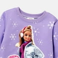 thumbnail image 6 of Barbie Girls Sweatshrit Purple Snowflake Graphic Ugly Christmas Pullover Top Sizes 5-6 Years, 6 of 6