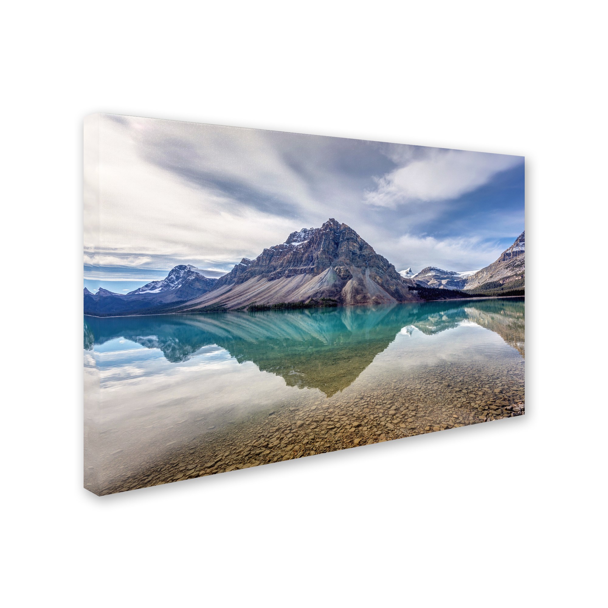 Trademark Fine Art 'Bow Lake Blue' Canvas Art by Pierre Leclerc