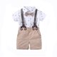 thumbnail image 1 of Conjunto de ropa de mameluco para bebé con sombrero de lazo, traje de verano a rayas para caballero con lazo, conjunto de mono para niño pequeño, ropa infantil para niño Tan Jianjun unisex, 1 of 2