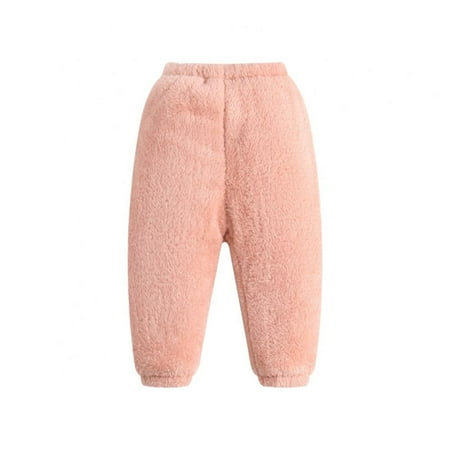 

GYRATEDREAM Toddler Baby Girls Boys Velvet Clothes Solid Warm Pants Fall Winter Thick Leggings Unisex Trousers Casual Bottoms 0-5 Years