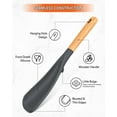 thumbnail image 3 of Nonstick, BPA-Free Matte Silicone Cooking Spoon with Wood Handle, 3 of 7