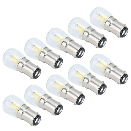 Riousery 10Pcs 2W BA15d LED Light Bulbs 6500K Daylight White for Chandelier Wall Table Lamps AC/DC 24V (1.9 inches / 4.8 cm)