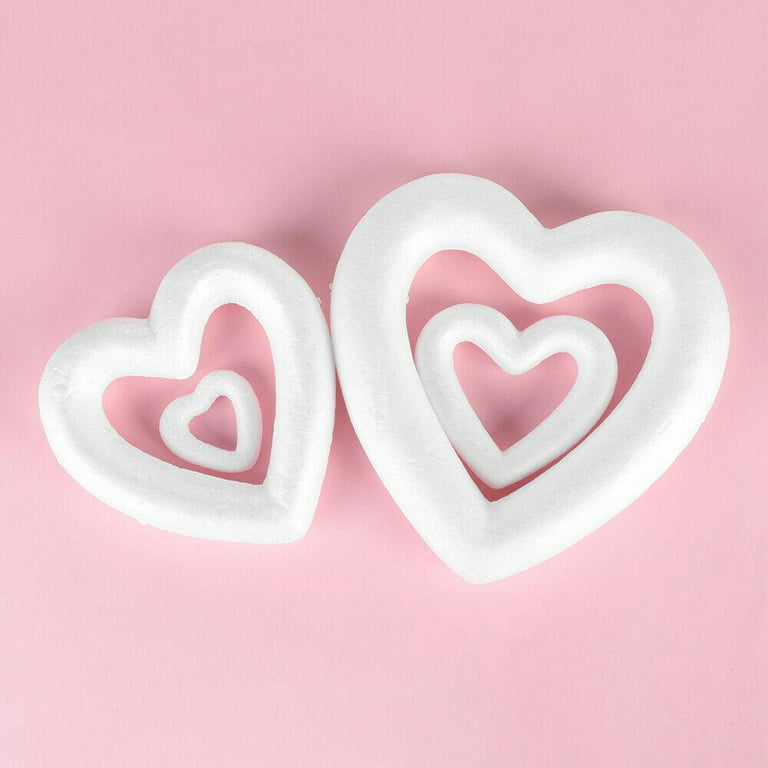 SALE NEW w/o Packaging Lot of 2 Pink Foam Hearts for Crafts/DIY, 2 inch