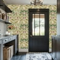 thumbnail image 3 of Farmhouse Peel and Stick Wallpaper Vintage Floral Bird Strawberries Earthy Tones Wall Mural 17.7in x 9.8ft Self Adhesive Removable Wall Paper Renter Friendly Wallpaper for Bedroom Cabinets, 3 of 8