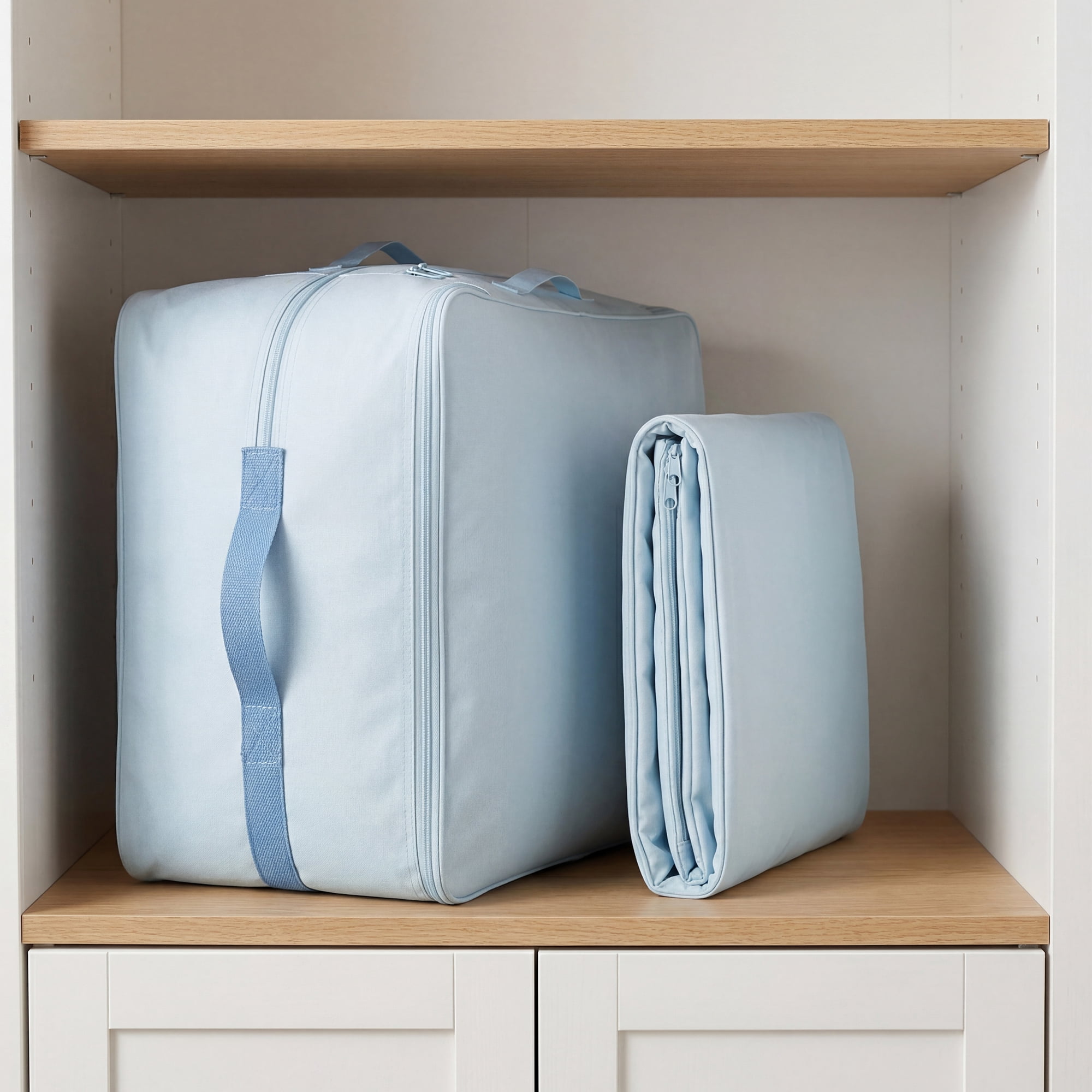 Unique Bargains Clothes Storage Bags for Organizing Bedroom Light Blue 19.7"x15.7"x11.8"