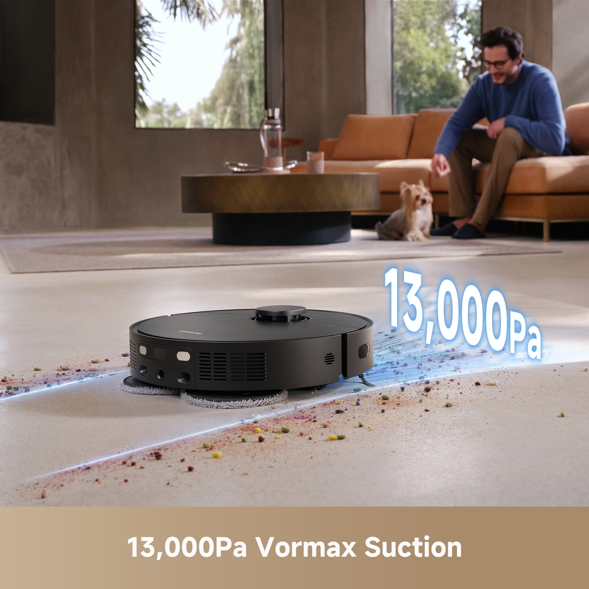 Dreame GoVac 400 Robot Vacuum and Mop with Auto-Empty, Mop Self-Cleaning, 13KPa Suction, Ultrasonic Carpet Sensing