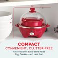 thumbnail image 2 of Rapid Egg Cooker - Boiler, Poacher & Steamer - Includes Measuring & Recipe Guide - Dishwasher Safe - BPA Free - Holds 7 Eggs, Black, 2 of 9