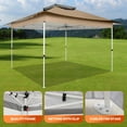 thumbnail image 4 of HOTEEL 12x12 EZ Pop Up Gazebo Tent with Sidewalls,Patio Gazebo Instant Shelter for Outdoor Party Camping Backyard Beach with Carry Bag,Stakes,Ropes,Brown, 4 of 11