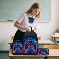 thumbnail image 4 of Ediodpoh Gaming Backpack Set Of 3 Printed Controller Sling Bag And Pencil Lightweight Casual Backpack For School Travel And Conventions B, 4 of 7